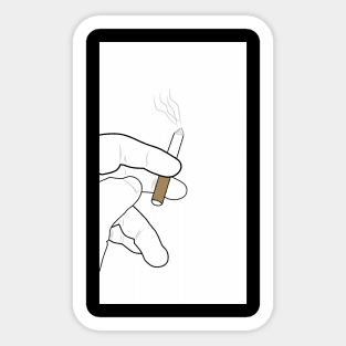 Hands holding Cigarettes Sticker